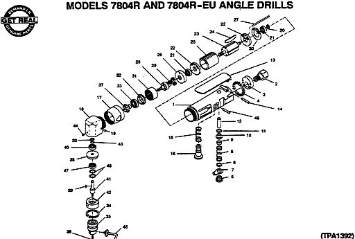 Diagram Diagram and Parts List for IR7804R  Ingersoll Rand Drill